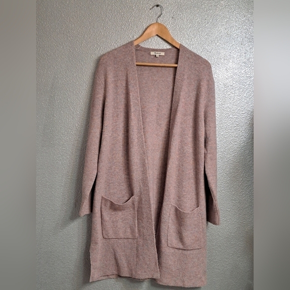 Madewell Kent Open Front Heathered Pink Duster/Cardigan   Size S - Picture 4 of 6